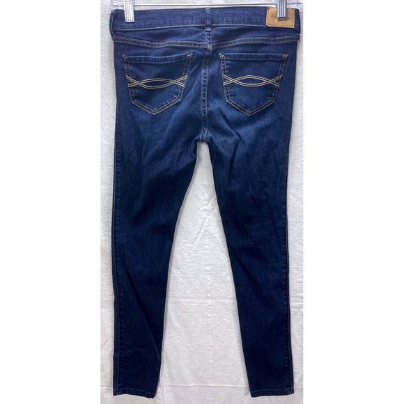 Abercrombie Kids Girls Size 14 Dark Wash Denim Jeggings Jeans - Picture 2 of 8